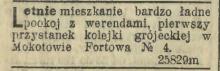 Letnie mieszkanie, 1907