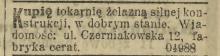 Kupię tokarnię, 1907