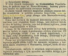 Spławianie śniegu, 1907