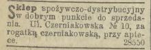 Sklep w dobrym punkcie, 1908
