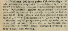 200-lecie pułku, 1910