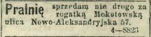 Pralnię nie drogo, 1912