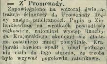 Popisy w Promenadzie, 1912