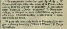 Posag w kominie, 1912