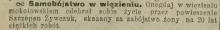 Samobójstwo w więzieniu, 1912