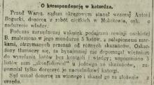 Korespondencja w katordze, 1913