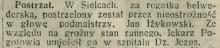 Postrzelony podmajstrzy, 1913