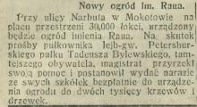 Nowy ogród Raua, 1913