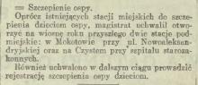 Szczepienie ospy, 1913
