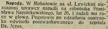 Nieznani sprawcy, 1913