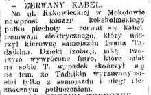 Zerwany kabel, 1914