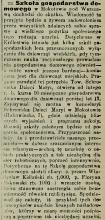 Szkoła gospodarstwa domowego, 1914