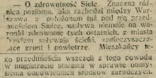 Zdrowotność Sielc, 1914