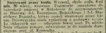 Stratowani przez konia, 1914