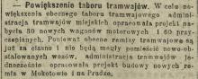 Nowy tabor, 1914