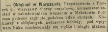 Obłąkani w Warszawie, 1914