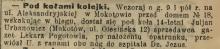 Pod kołami kolejki, 1914