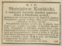 Stanisław Kosiński, 1914