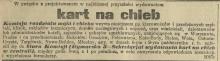Karty na chleb, 1915