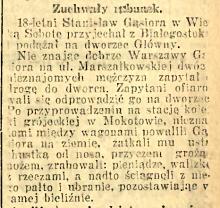 Zuchwały rabunek, 1923
