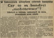 Czy to mokotowscy? Aresztowano zbiegów. 1923.