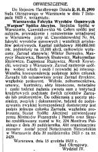 Wargum, 1924