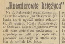Kawalerowie księżyca, 1924