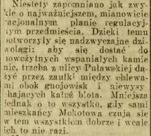 Mieszkańców nie razi. Warunki życia. 1924