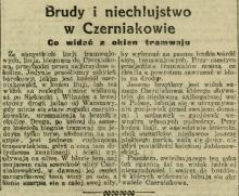 Brudy i niechlujstwo, 1925