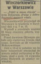 Wieczorkiewicz, 1925