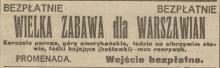 Zabawa dla Warszawian. 1925