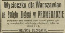 Święto zieleni. Prk Promenada. 1925.