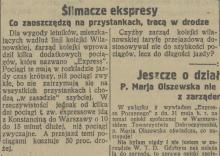 Ślimacze ekspresy. Kolejka wilanowska. 1925