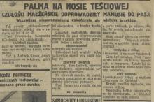 Palma na nosie, 1925