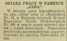 Ofiara pracy, 1925