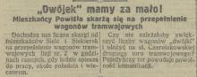 Za mało dwójek, 1925