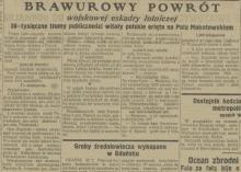 Brawurowy powrót, 1925