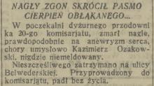 Nagły zgon, 1925