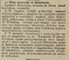 Wiec pod kościołem. 1925
