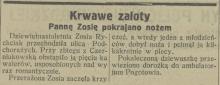 Krwawe zaloty, 1925