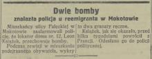 Dwie bomby, 1925