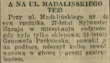 Bareja powala sklepową, 1925