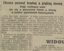 Umeda uczy japońskiego, 1926