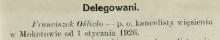 P. Oślizło delegowany, 1926