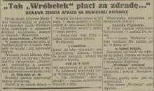 Zemsta Wróbelka, 1926