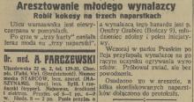 Wynalazca hazardu, 1926