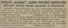 Wykrycie tajnego składu, 1926