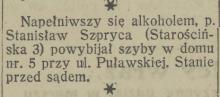 Szpryca napełnił się alkoholem, 1926