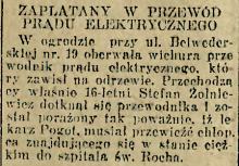 Zaplątany w przewód, 1926