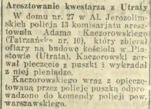 Kwestarz z Tatrzańskiej, 1926